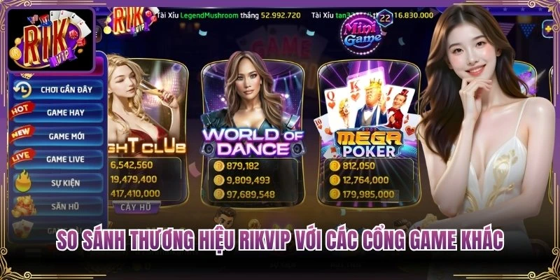 So sánh thương hiệu Rikvip với các cổng game khác