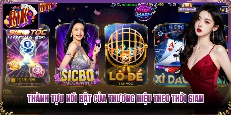 Thành tựu nổi bật của thương hiệu theo thời gian