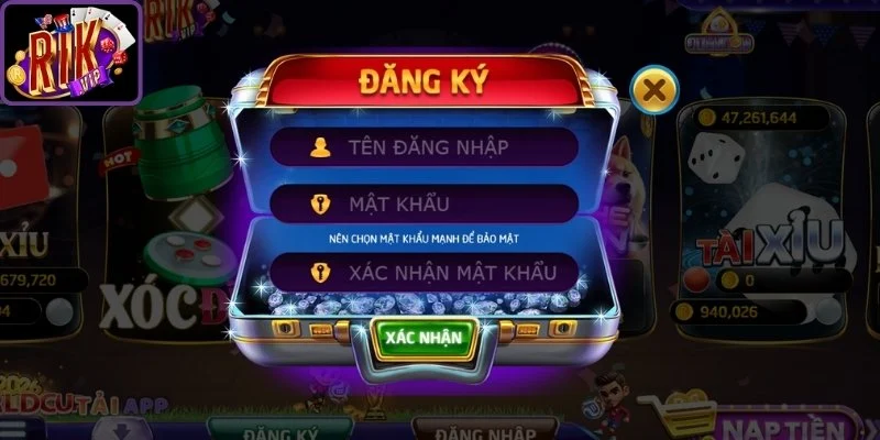 Quy trình đăng ký Rikvip dễ